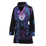 Aquarius And Astrological Signs Print Women's Bathrobe