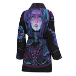 Aquarius And Astrological Signs Print Women's Bathrobe