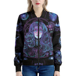 Aquarius And Astrological Signs Print Women's Bomber Jacket