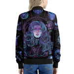 Aquarius And Astrological Signs Print Women's Bomber Jacket