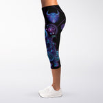 Aquarius And Astrological Signs Print Women's Capri Leggings
