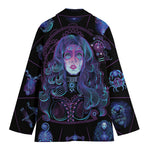 Aquarius And Astrological Signs Print Women's Cotton Blazer