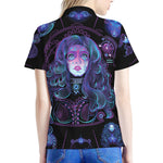 Aquarius And Astrological Signs Print Women's Polo Shirt