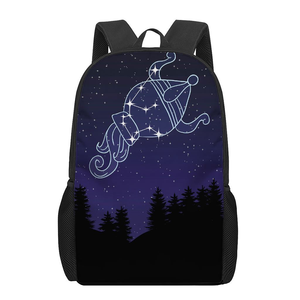 Aquarius Constellation Print 17 Inch Backpack