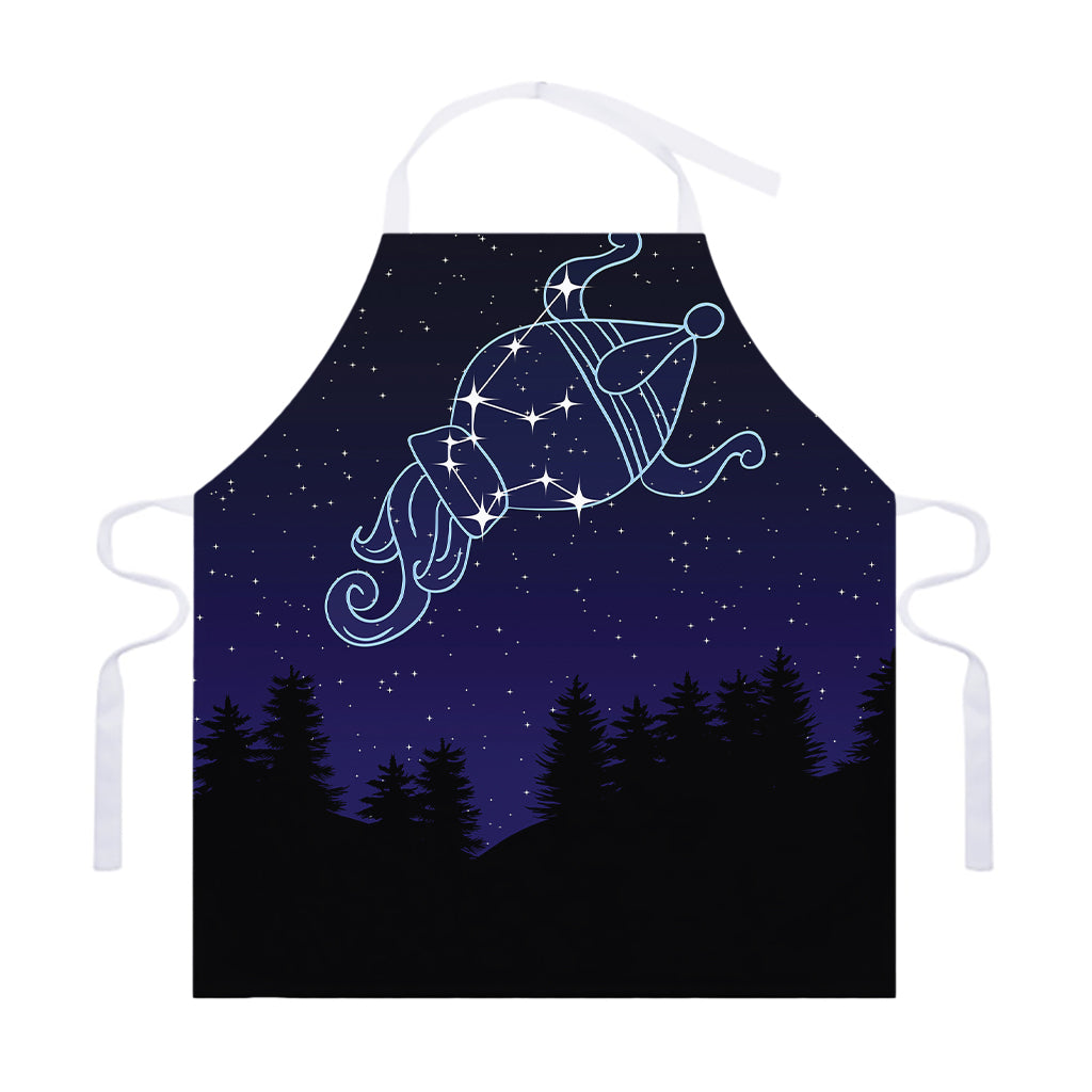 Aquarius Constellation Print Adjustable Apron