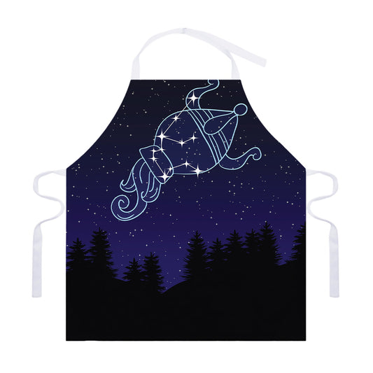 Aquarius Constellation Print Adjustable Apron