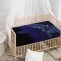 Aquarius Constellation Print Baby Crib Sheet