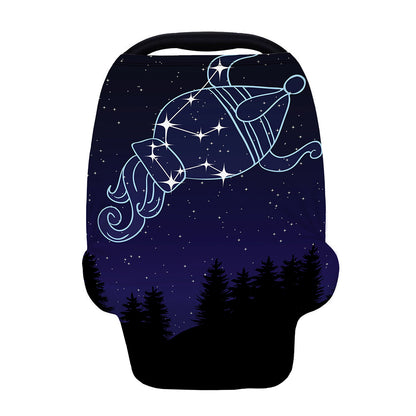 Aquarius Constellation Print Baby Seat Cover