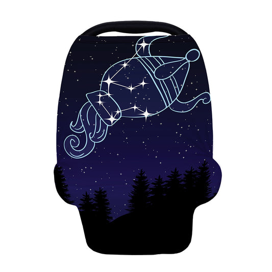 Aquarius Constellation Print Baby Seat Cover