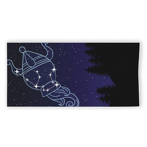 Aquarius Constellation Print Beach Towel