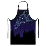 Aquarius Constellation Print Bib Apron With Pocket