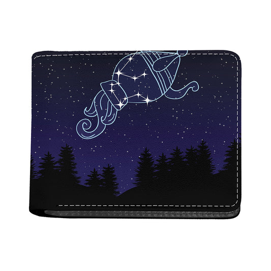 Aquarius Constellation Print Bifold Wallet