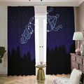 Aquarius Constellation Print Dimout Pencil Pleat Curtains