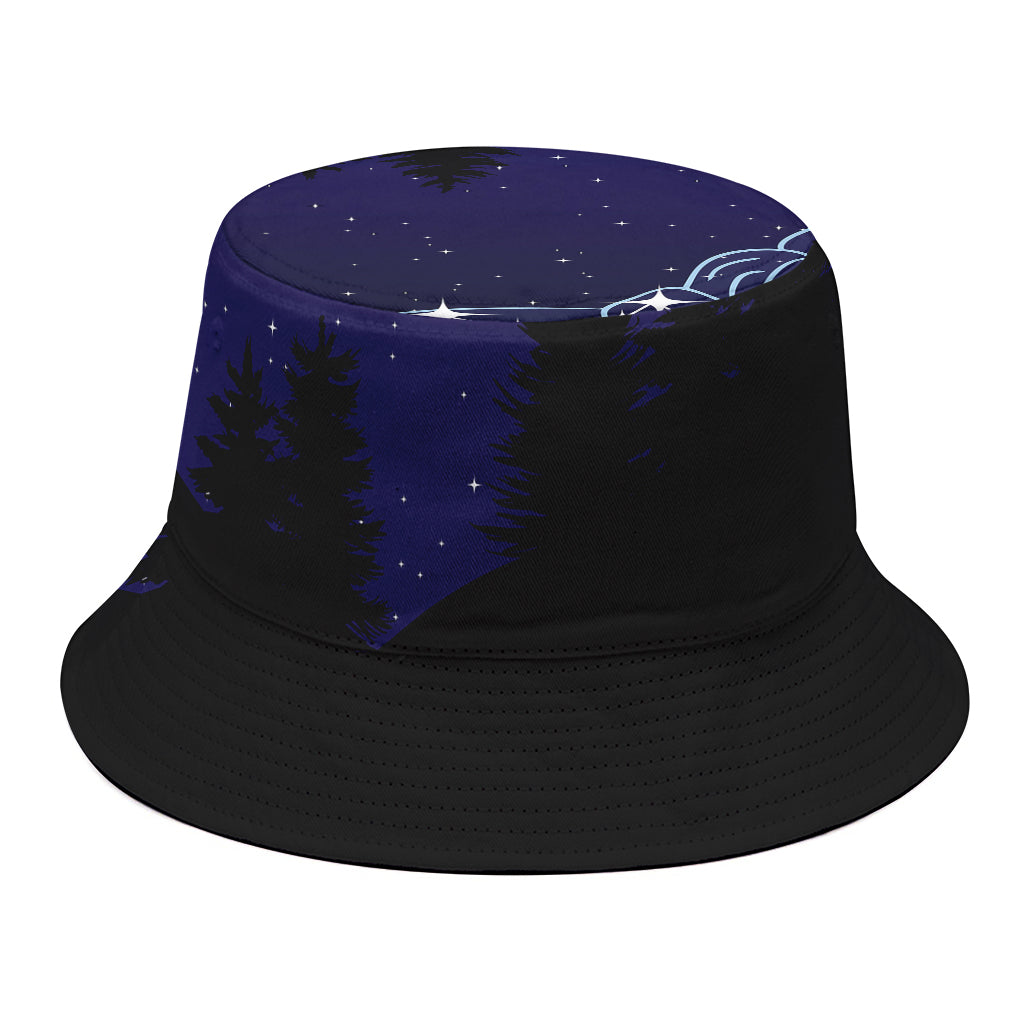 Aquarius Constellation Print Bucket Hat