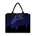 Aquarius Constellation Print Canvas Tote Bag