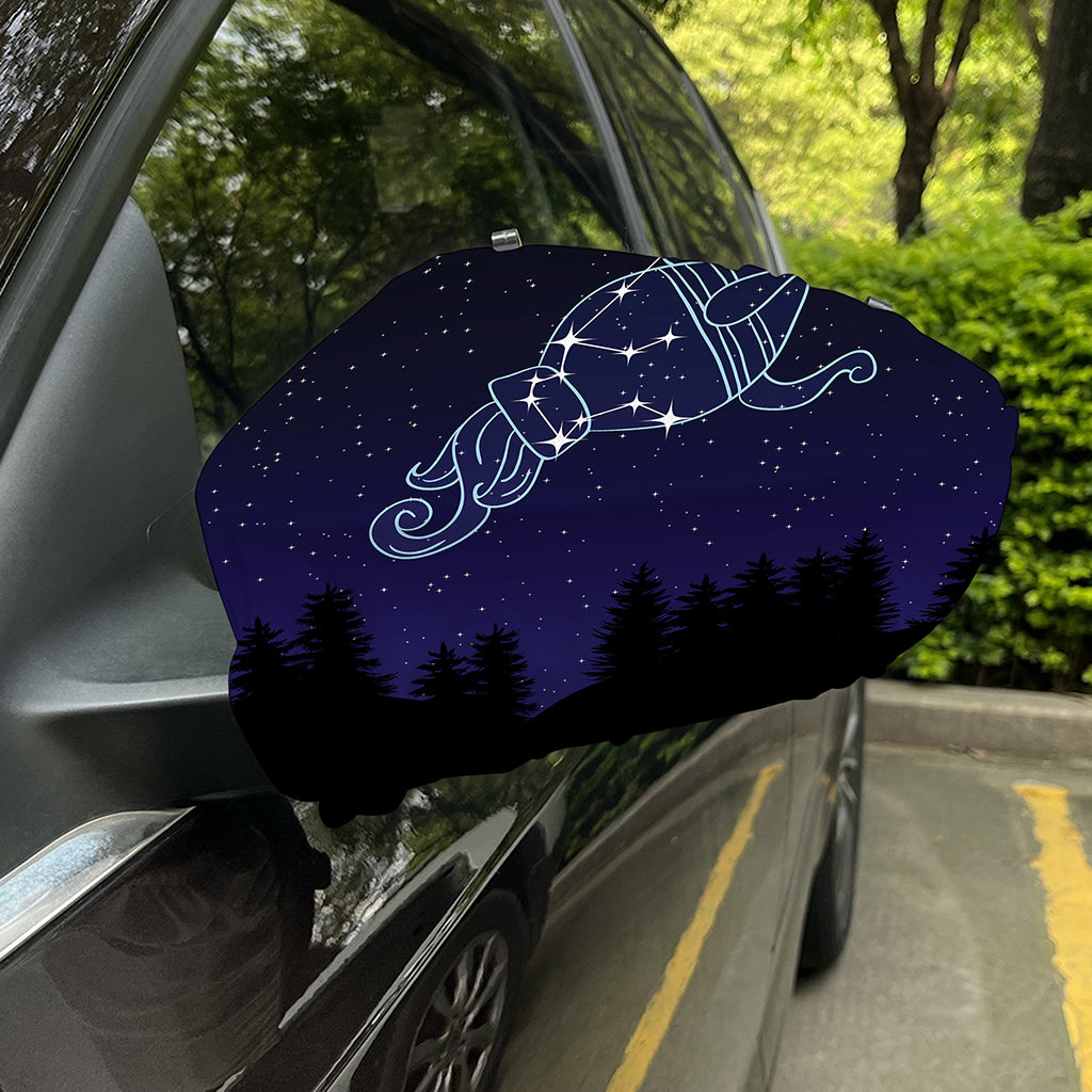 Aquarius Constellation Print Car Side Mirror Covers