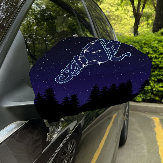 Aquarius Constellation Print Car Side Mirror Covers