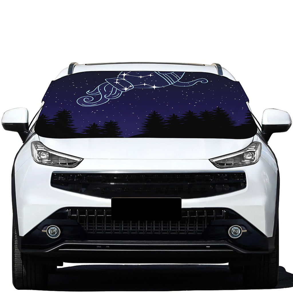 Aquarius Constellation Print Car Windshield Snow Cover