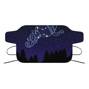 Aquarius Constellation Print Car Windshield Snow Cover