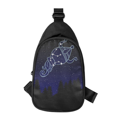 Aquarius Constellation Print Chest Bag