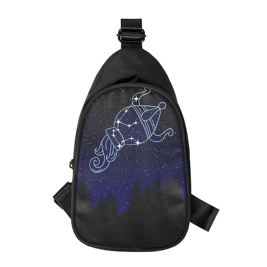 Aquarius Constellation Print Chest Bag