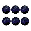 Aquarius Constellation Print Coaster Set