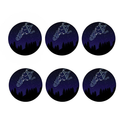 Aquarius Constellation Print Coaster Set
