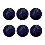 Aquarius Constellation Print Coaster Set