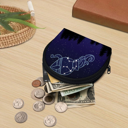 Aquarius Constellation Print Coin Purse