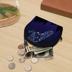 Aquarius Constellation Print Coin Purse