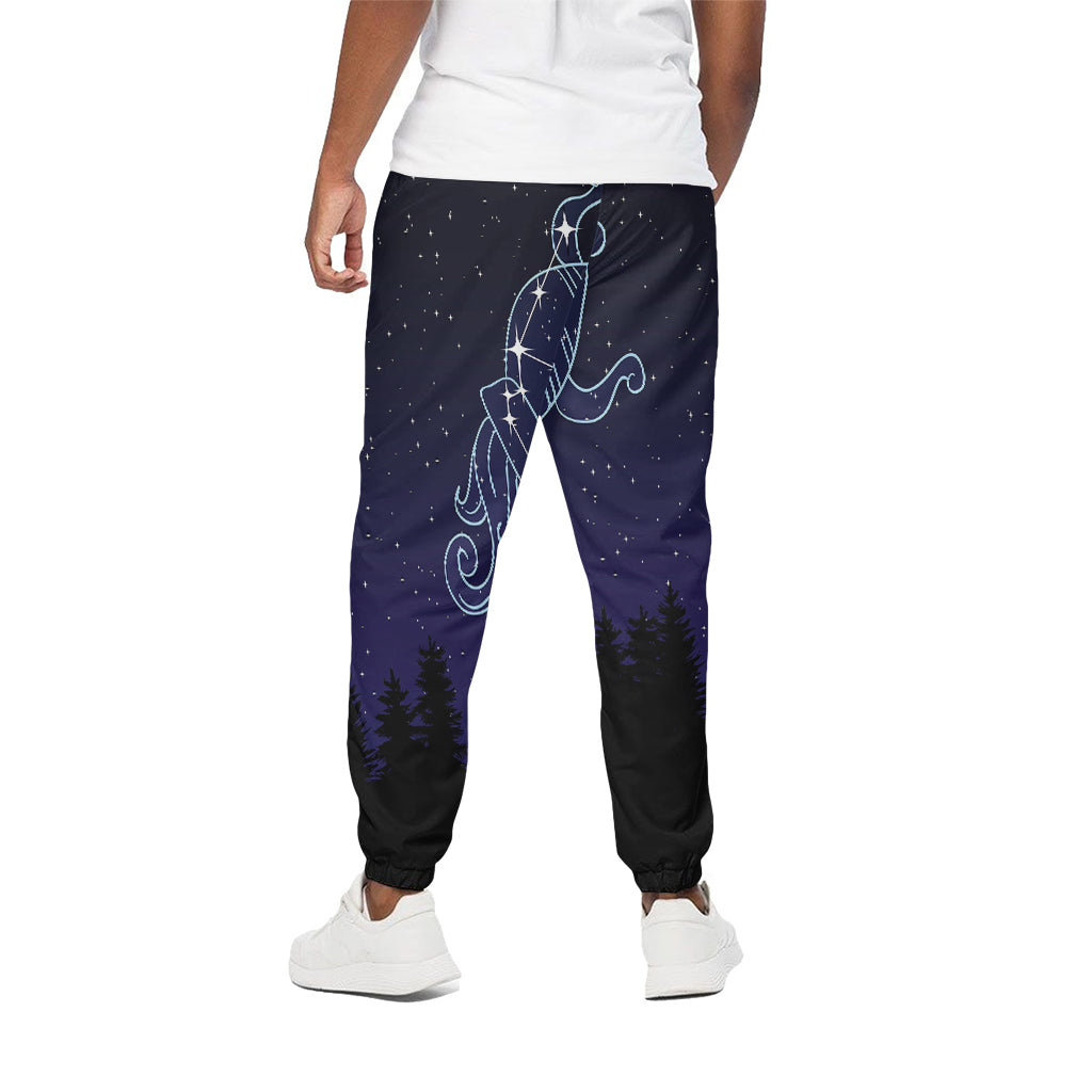 Aquarius Constellation Print Cotton Pants