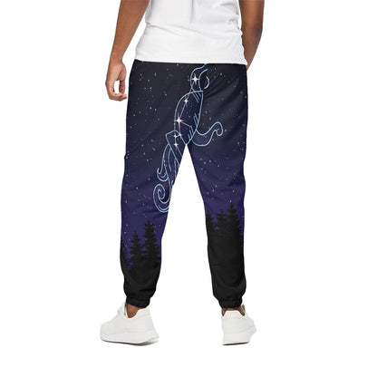 Aquarius Constellation Print Cotton Pants