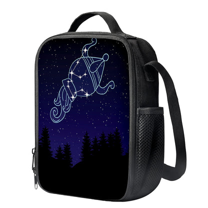 Aquarius Constellation Print Crossbody Lunch Bag
