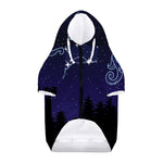 Aquarius Constellation Print Dog Zip Up Hoodie