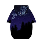 Aquarius Constellation Print Dog Zip Up Hoodie