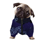 Aquarius Constellation Print Dog Zip Up Jacket