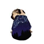 Aquarius Constellation Print Dog Zip Up Jacket