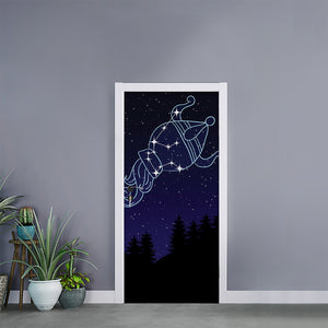 Aquarius Constellation Print Door Sticker