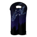 Aquarius Constellation Print Double Neoprene Wine Tote