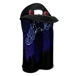 Aquarius Constellation Print Double Neoprene Wine Tote