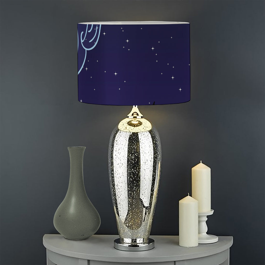 Aquarius Constellation Print Drum Lamp Shade