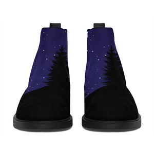 Aquarius Constellation Print Flat Ankle Boots