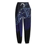 Aquarius Constellation Print Fleece Lined Knit Pants