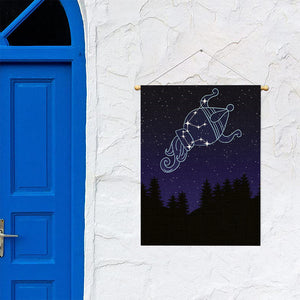 Aquarius Constellation Print Garden Flag