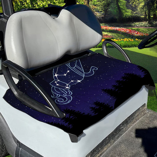 Aquarius Constellation Print Golf Cart Seat Cover