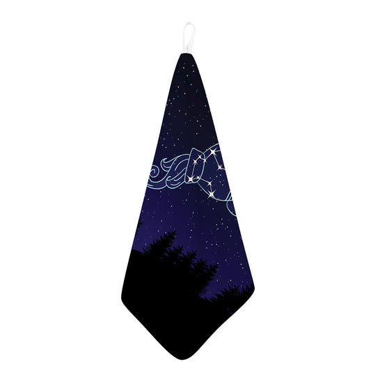 Aquarius Constellation Print Hand Towel