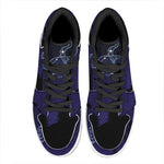 Aquarius Constellation Print High Top Leather Sneakers