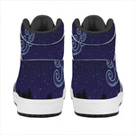 Aquarius Constellation Print High Top Leather Sneakers