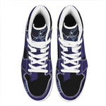 Aquarius Constellation Print High Top Leather Sneakers