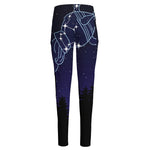 Aquarius Constellation Print High-Waisted Pocket Leggings